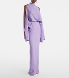 Taller Marmo Bacall draped satin gown