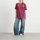 Adidas FC Bayern Munich Lifestyler Jersey Top in Red/Dark Blue