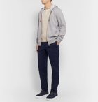 Brunello Cucinelli - Mélange Cashmere-Blend Jersey Zip-Up Hoodie - Gray