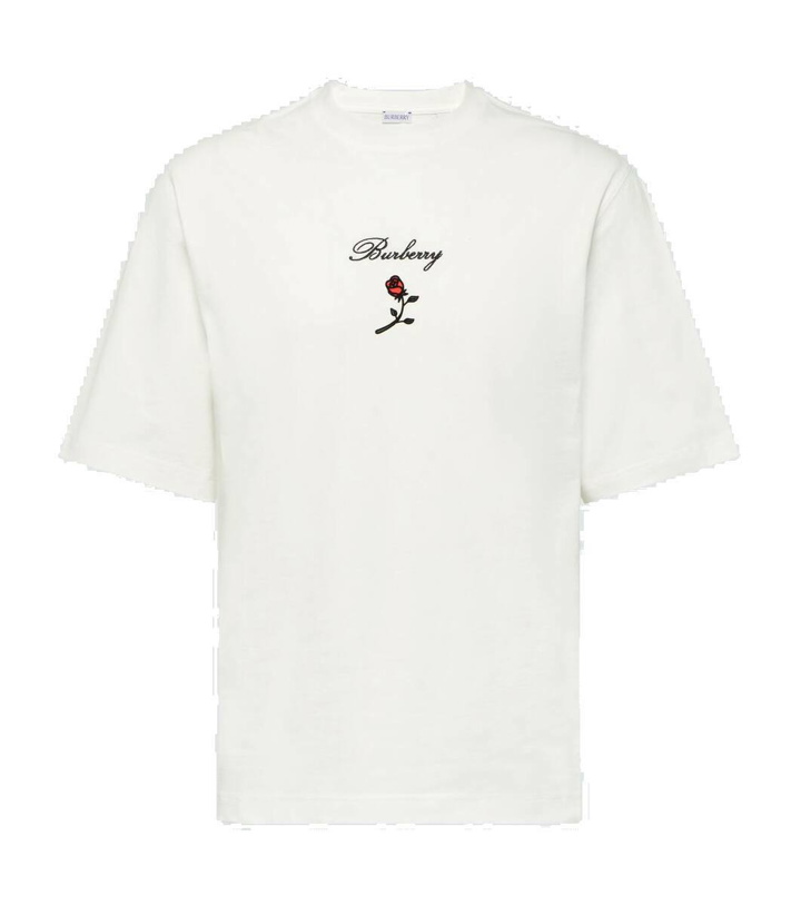 Photo: Burberry Embroidered cotton jersey T-shirt