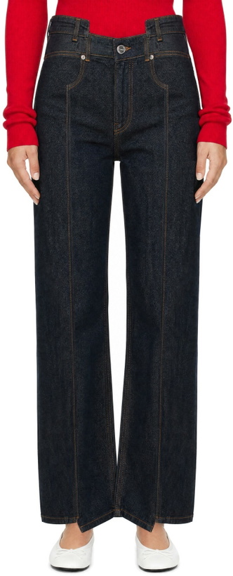 Photo: GANNI Blue Fold Jeans