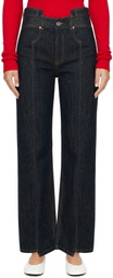 GANNI Blue Fold Jeans