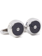 Chopard - Classic Racing Engraved Stainless Steel and Carbon Fibre Cufflinks