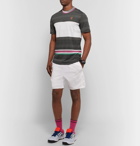 Nike Tennis - NikeCourt Challenger Slim-Fit Striped Dri-FIT Tennis T-Shirt - Men - Dark gray