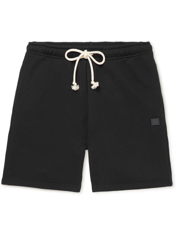 Photo: Acne Studios - Forge Straight-Leg Cotton-Jersey Drawstring Shorts - Black