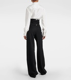 Alexander McQueen High-rise wool wide-leg pants