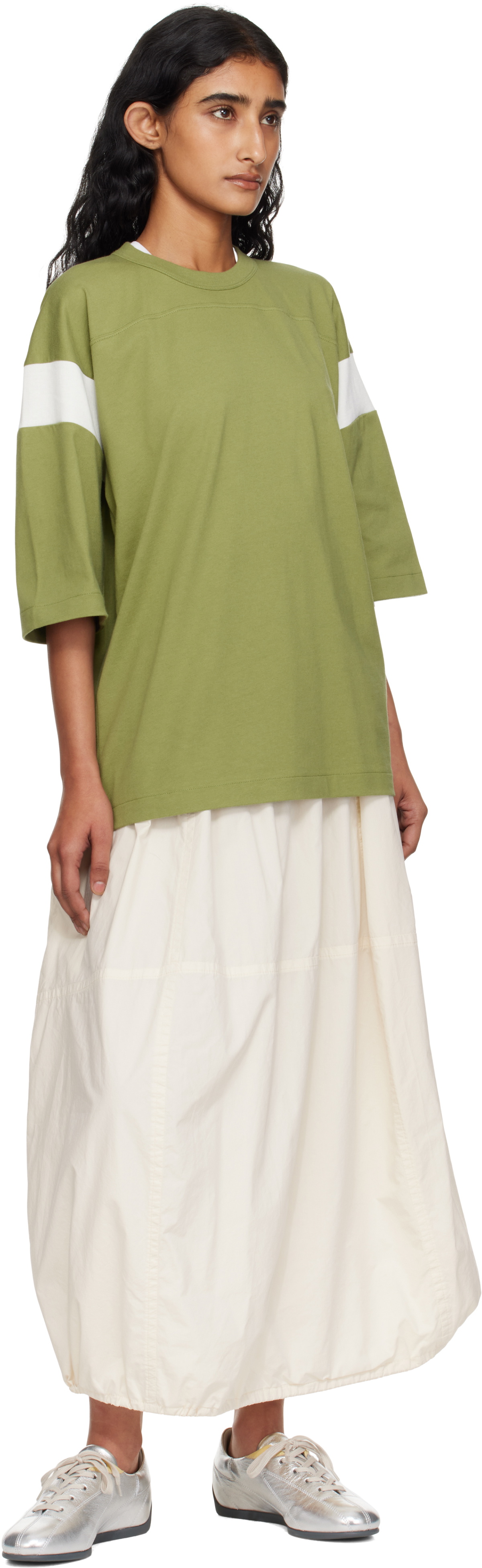 YMC Off-White Parachute Midi Skirt