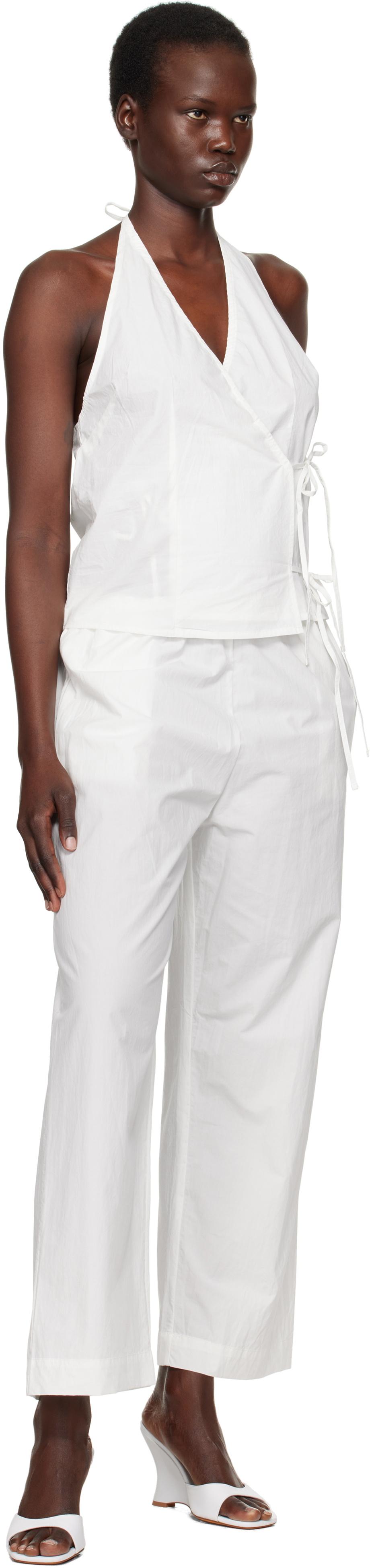 Deiji Studios White Ease Trousers