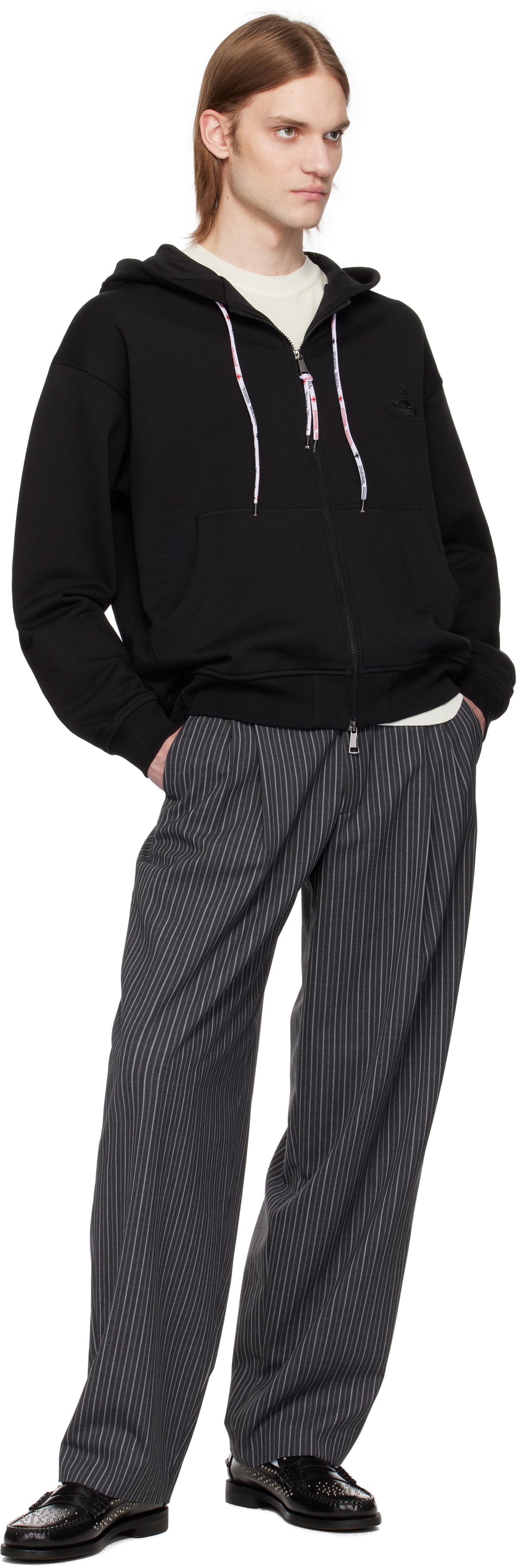 Vivienne Westwood Black Rugged Zip Hoodie