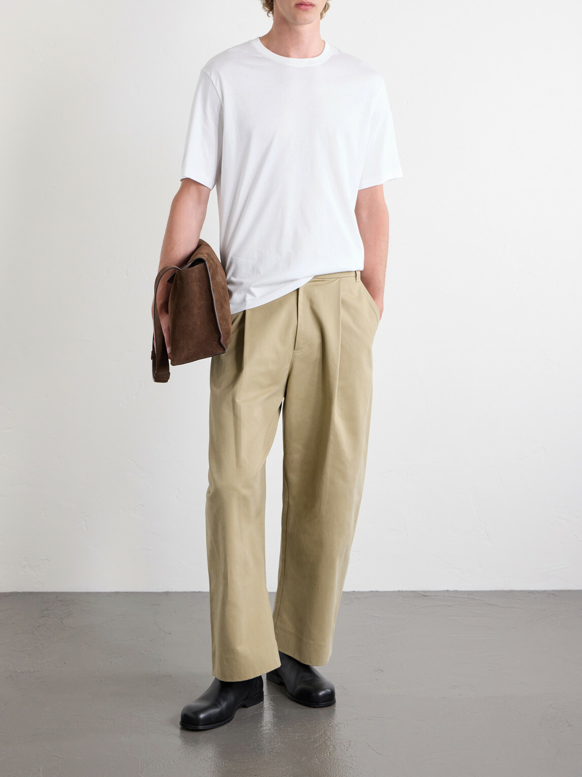Studio Nicholson - Bric Oversized Cotton-Jersey T-Shirt - White