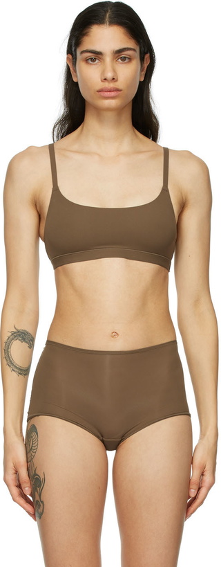 Photo: SKIMS Brown Fits Everybody Scoop Neck Bralette