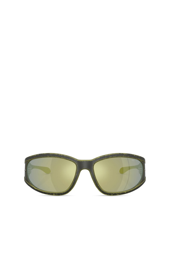 Photo: Diesel Rectangular sunglasses in acetate - Sunglasses - Unisex - Green
