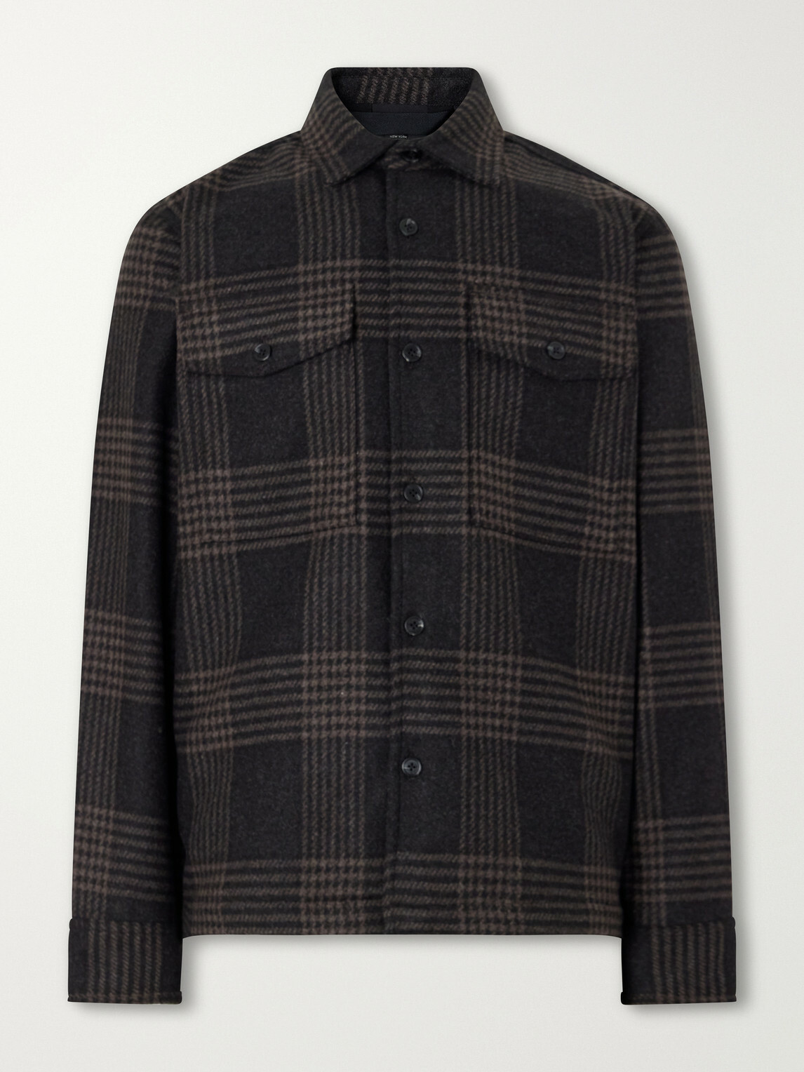 Rag & Bone - Austin Prince of Wales Wool-Blend Overshirt - Brown