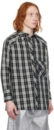 GANNI Black Checkered Shirt