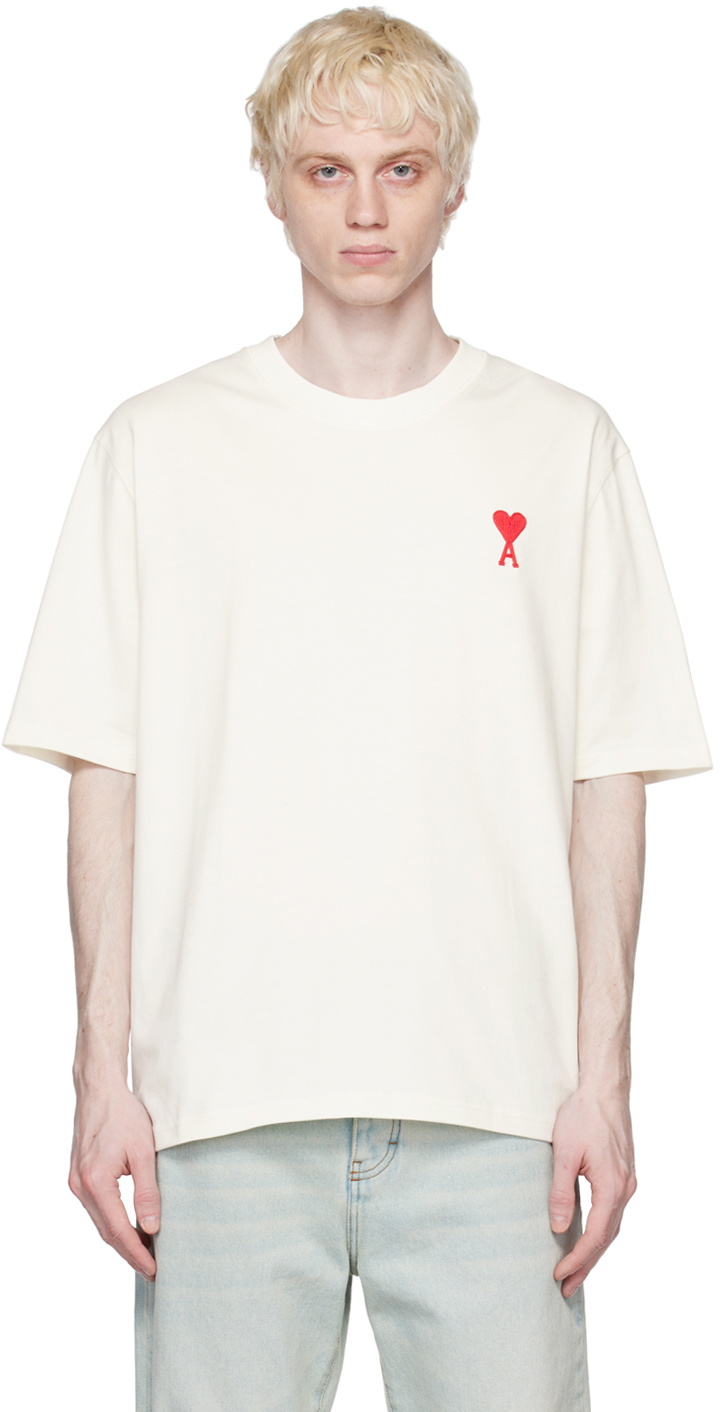 AMI Paris White Ami de Cœur T-Shirt AMI