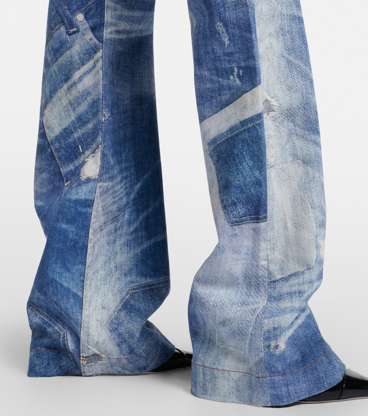 Roberto Cavalli Printed trompe l’œil denim jumpsuit