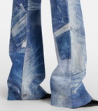 Roberto Cavalli Printed trompe l’œil denim jumpsuit