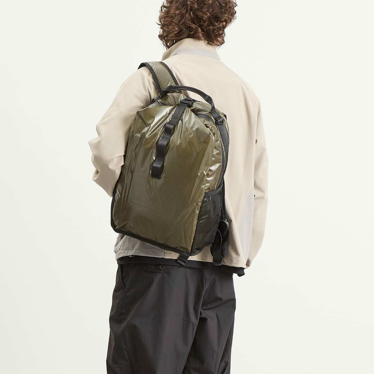 RAINS Sibu Clip Front Backpack in Marsh 