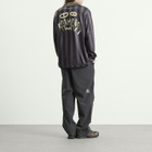 Karma8a Men's Stripe Long Sleeve Polo T-Shirt in Brown