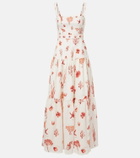Agua by Agua Bendita Lima printed linen maxi dress