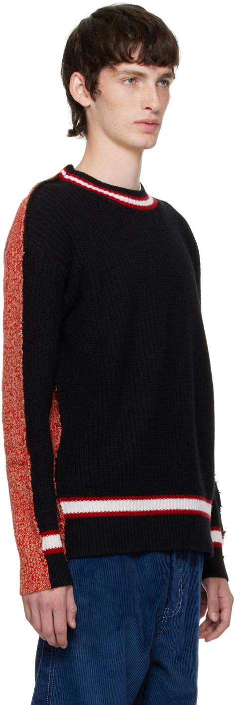 Marni Black Red Half College Sweater Marni