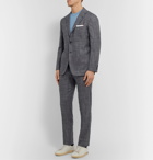 Kiton - Slim-Fit Puppytooth Cashmere, Virgin Wool, Silk and Linen-Blend Suit Trousers - Multi