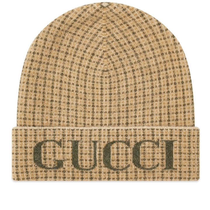 Photo: Gucci Logo Check Beanie