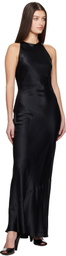 Silk Laundry Black High Low Maxi Dress