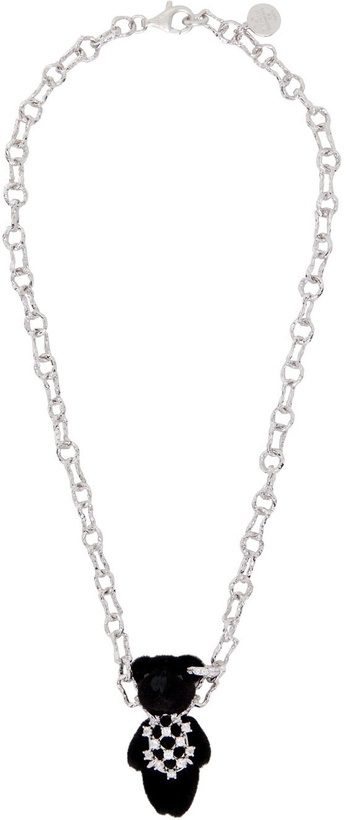 Photo: YVMIN Silver Capsule Grid Teddy Bear Necklace