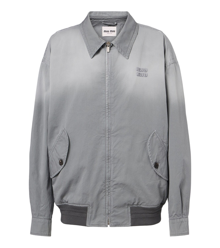 Photo: Miu Miu Cotton twill blouson jacket