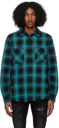 AMIRI Black & Blue Plaid Shirt