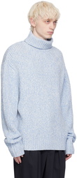 King & Tuckfield Blue Chunky Turtleneck