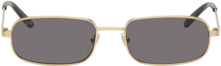 Photo: Gucci Gold Rectangular Sunglasses