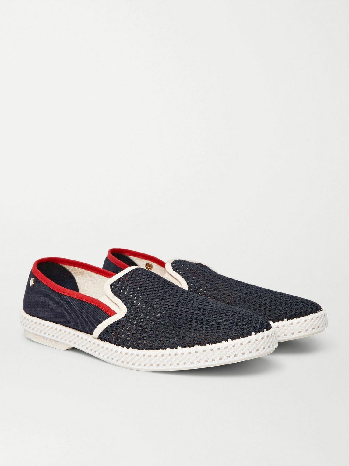 RIVIERAS - Cotton-Mesh Espadrilles - Blue