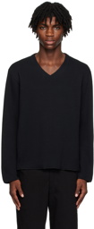 Lady White Co. Black V-Neck Sweater