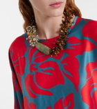 Dries Van Noten Floral satin midi dress