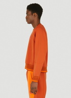 Logo Motif Crewneck Sweatshirt in Orange