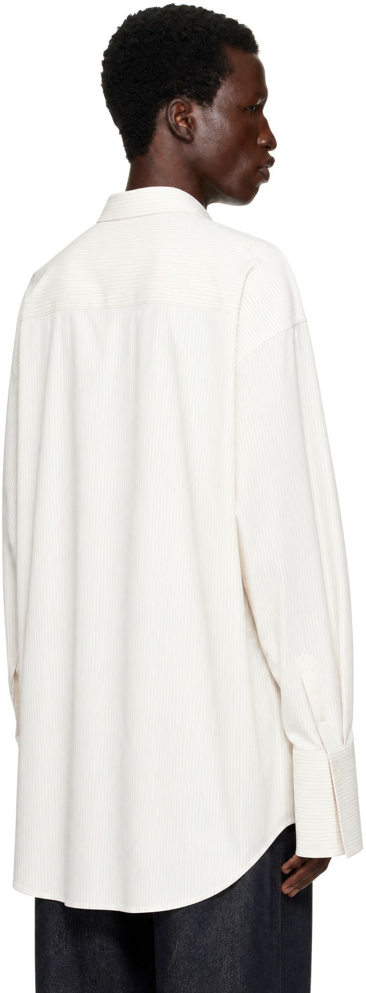 AMI Paris Off-White & Pink Oversize Shirt