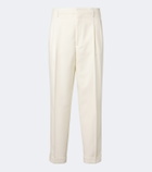 Brunello Cucinelli Pleated wool and cotton straight pants