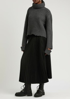 Helmut Lang Ribbed Wool-blend Jumper Charcoal