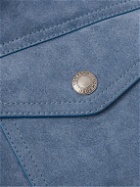 TOM FORD - Slim-Fit Brushed-Suede Jacket - Blue