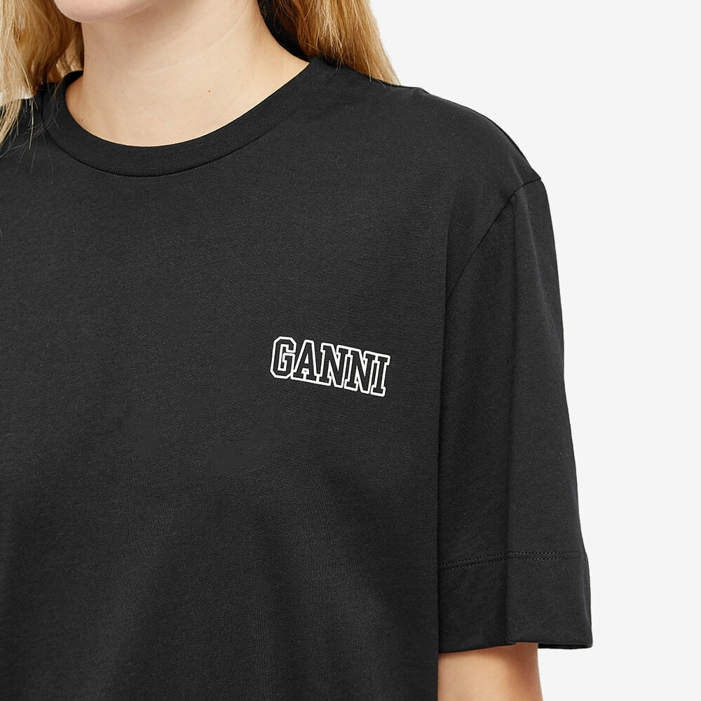 GANNI]Heavy Cotton Drop Shoulder Heart T-shirt/BLACK(T4057