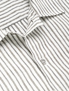 Barena - Striped Cotton-Seersucker Shirt - Gray