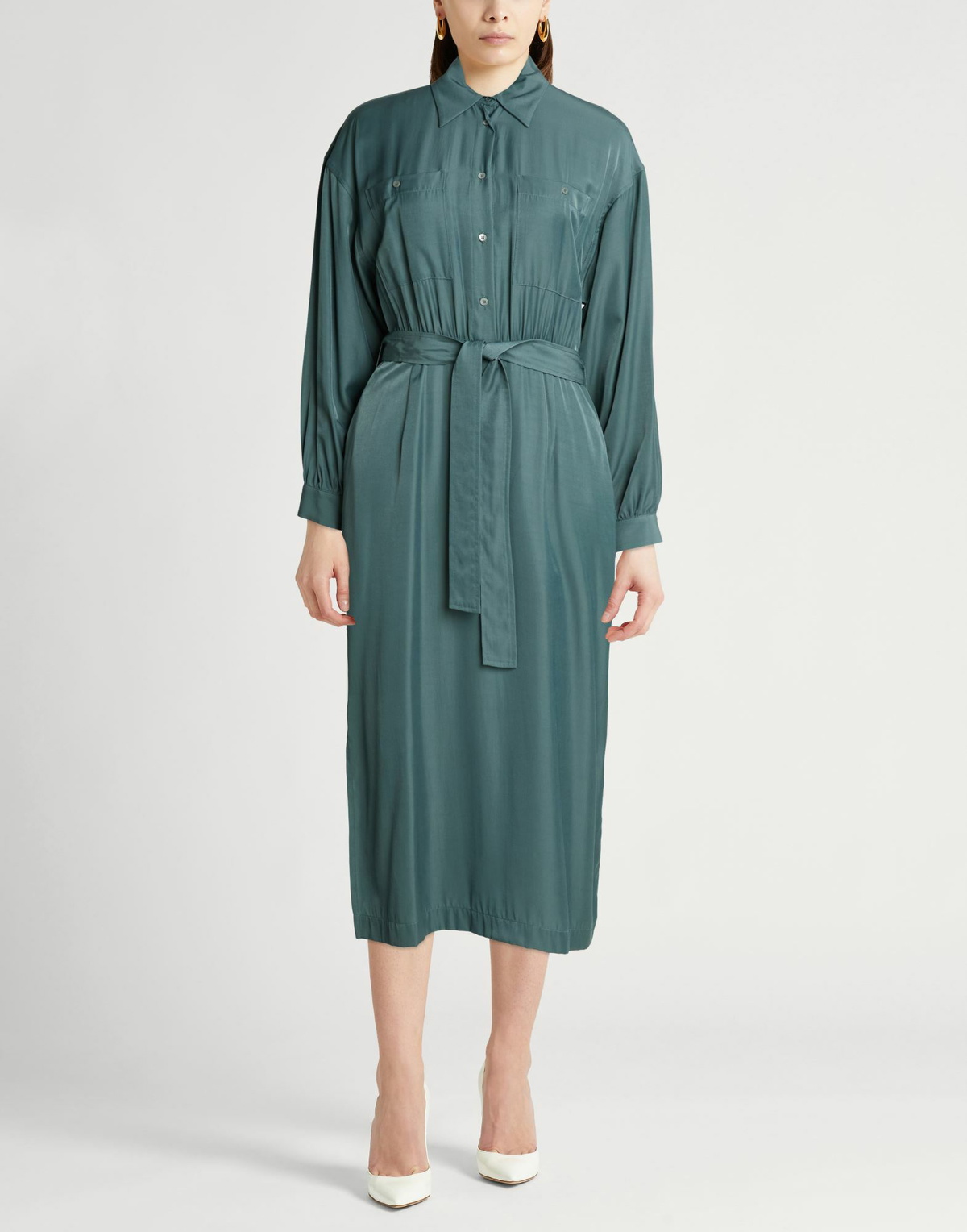 Peserico Womens Midi dress Slate in Blue