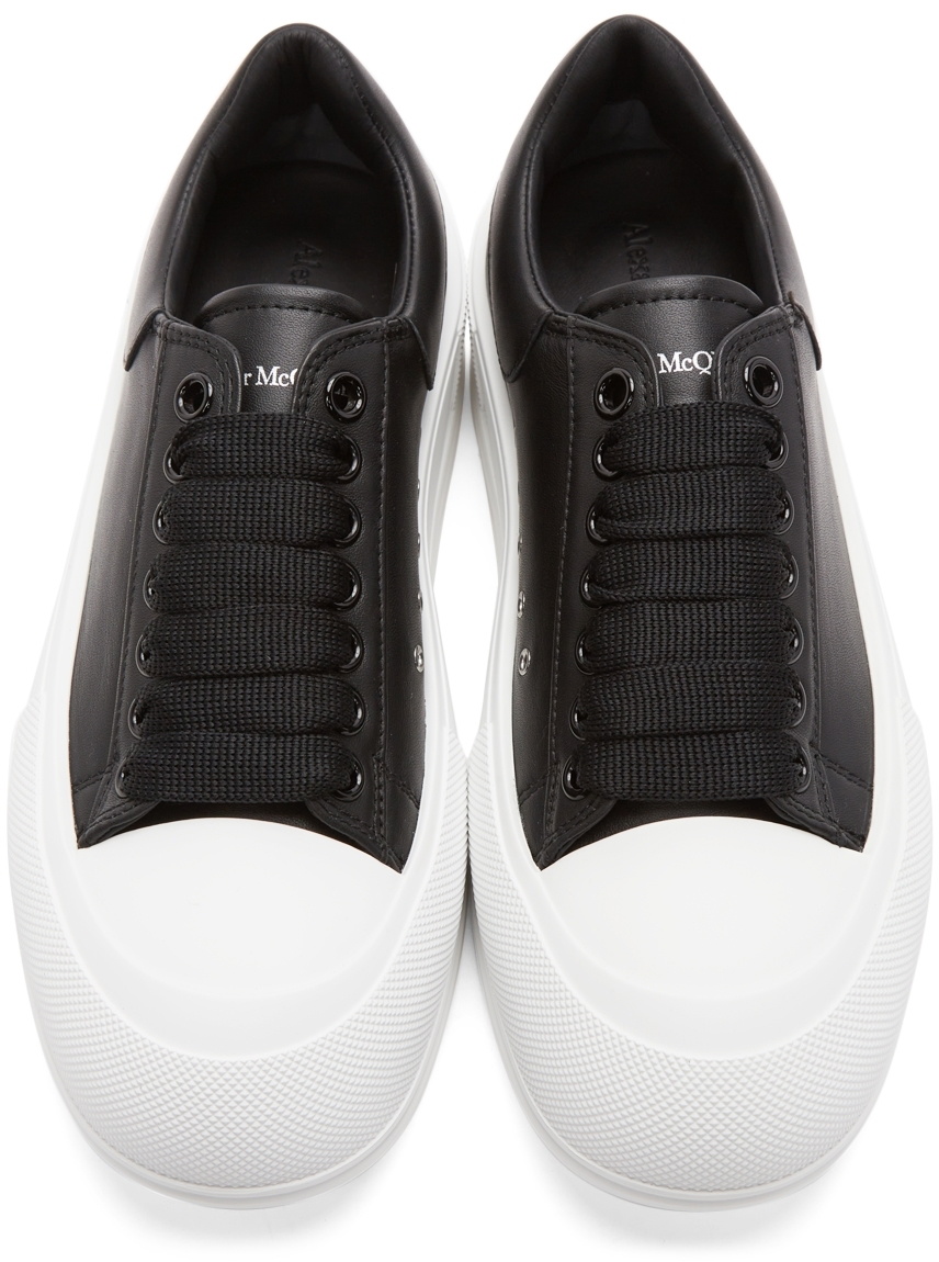 ALEXANDER MCQUEEN: sneakers in nappa with embossed logo - White