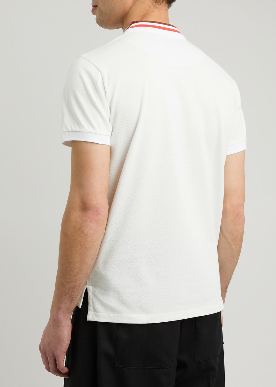 Vivienne Westwood Orb-embroidered Piqué Cotton Polo Shirt White