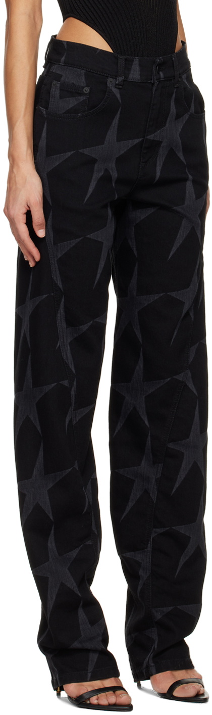 【関税込み】Mugler ブラック Star ジーンズ Mugler Black Star Jeans Mugler