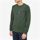 Adsum Men's Long Sleeve Classic Pocket T-Shirt in Dark Green