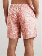Faherty - Beacon Straight-Leg Mid-Length Printed Recycled Swim Shorts - Pink