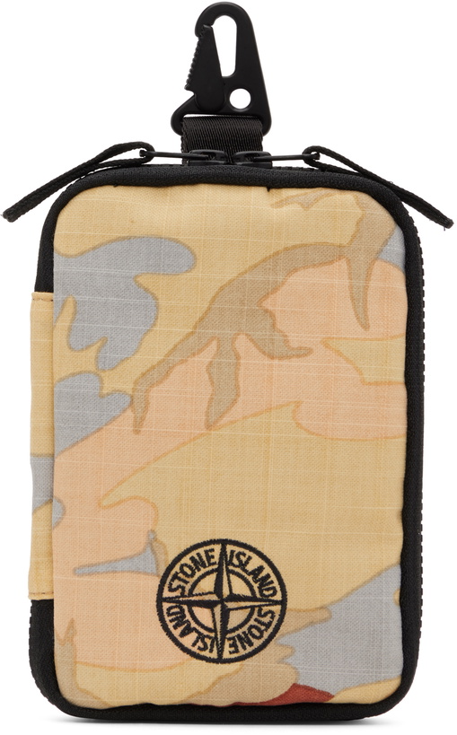 Photo: Stone Island Beige & Red Camo Pouch